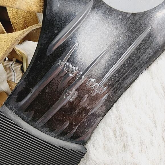 NEW Everlane The Modern Wrap Italian Leather Sandal Tan Suede - Picture 10 of 11